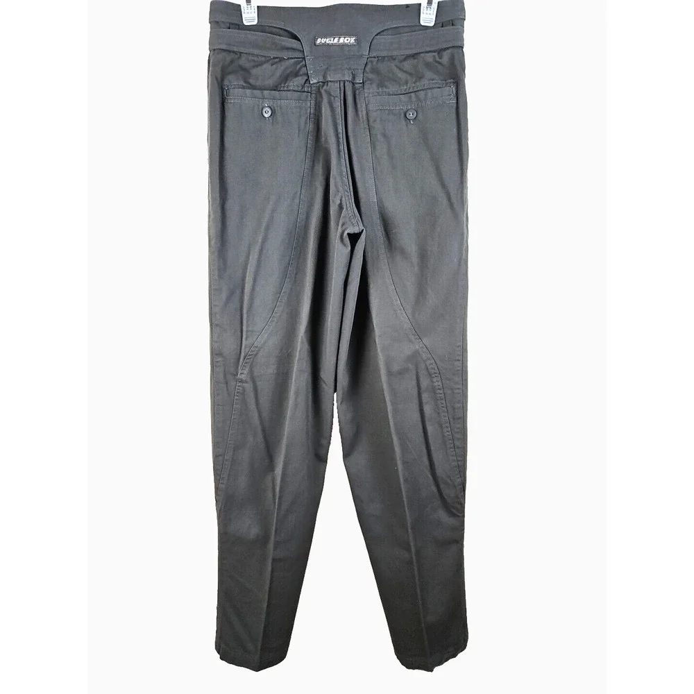 Vtg 90's Bugle Boy Pant 30x33 Gray pleated Parachute Super Baggy Tapered